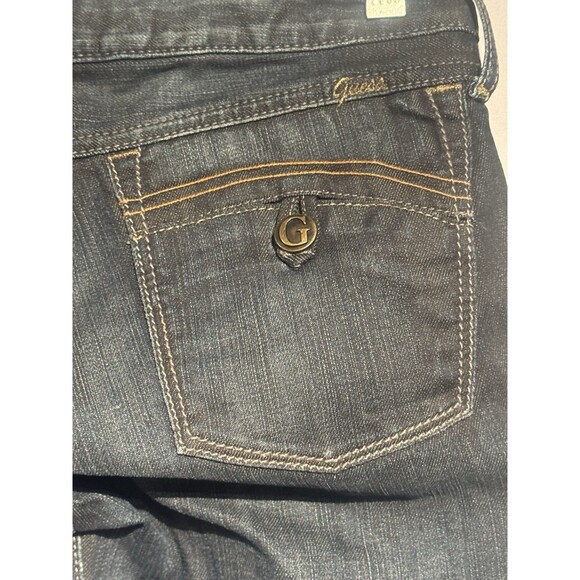 GUESS  Vintage Flare Jeans Women's Size 27/4 Dark Denim Low Rise Retro Y2K - Picture 7 of 11